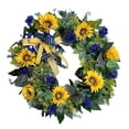 thumbnail image 2 of Sunflower Ukraine Ukraine Flag Sunflower Front Door Wreath Spring Decor Blue And Yellow Ukrainian Wreath For Home Porch Decoration, 2 of 9
