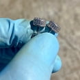 thumbnail image 4 of Men's Real Solid 925 Sterling Silver Iced Hip Hop Earrings Flooded Out 8MM Round Screw Back, 4 of 9