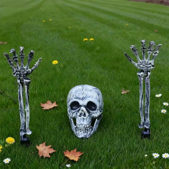Kabuer Halloween Skeleton Decorations, Skeleton Stakes for Halloween Party Yard Outdoor Graveyard Props Decor