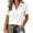 White, variant on Asgosdo Womens Button Down Shirts Cotton Linen Short Sleeve Collared Loose Fit Tops Soft Cozy Summer Blouses