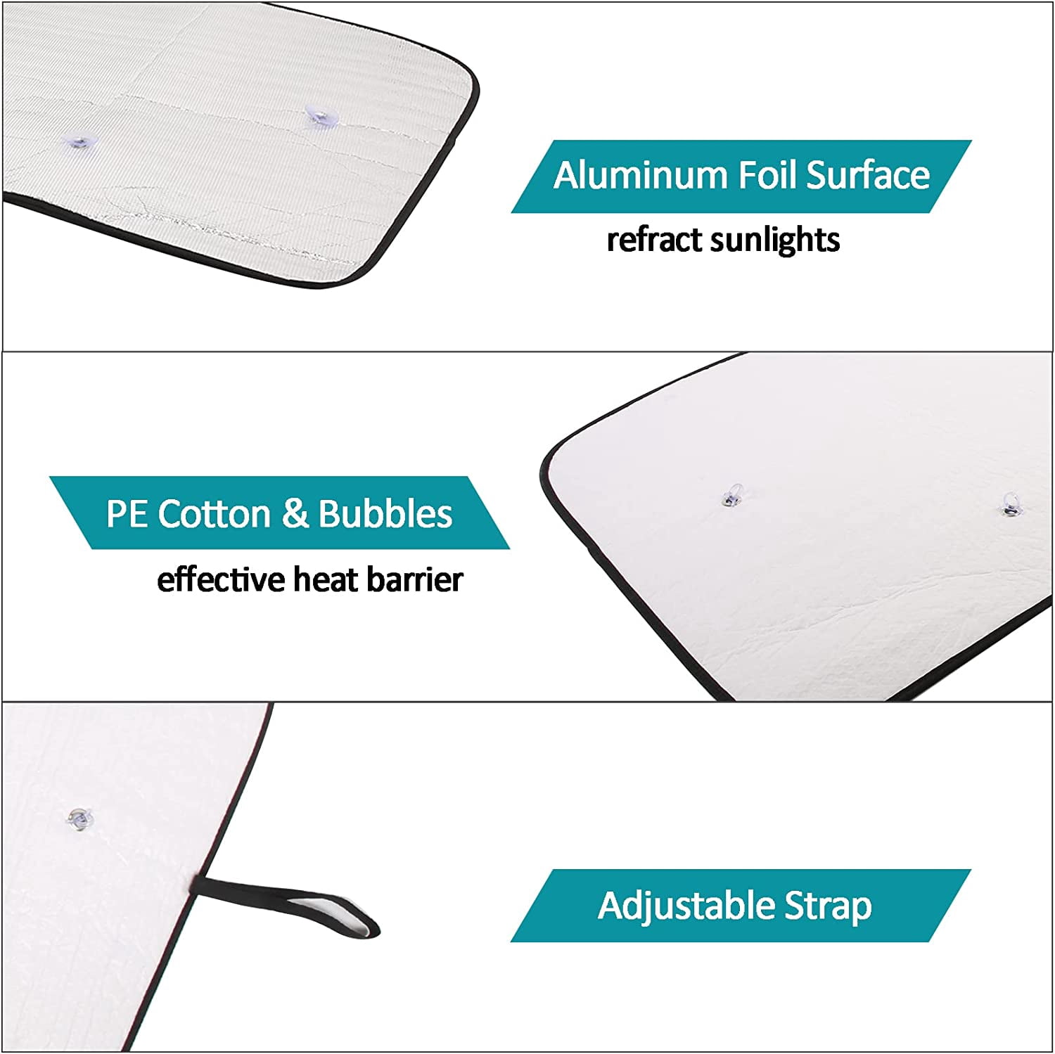TINKI HIRUFAIT Car Front Windshield Automotive Window Shades for Honda Pilot 2016-2022, Silver