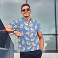 thumbnail image 4 of Honeii Kawaii Corgi print Polo Shirt, a classic short-sleeved, button-down golf shirt designed for menSmall, 4 of 6