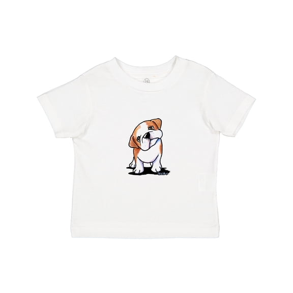 Inktastic Kiniart Bulldog Puppy Boys or Girls Toddler T-Shirt
