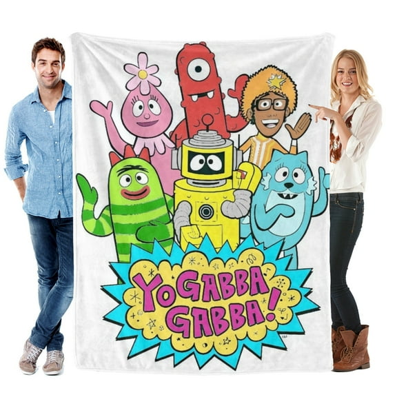 Throw Blanket for Yo Gabba Gabba Bed Couch Flannel Blanket for Kids Boys Girls Gifts Soft Warm Home Decor 30x40 Inch
