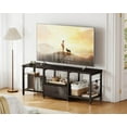 thumbnail image 7 of 47" TV Stand with Open Storage Shelves up to 55 Inch TVs, Entertainment Center with Fabric Drawers, TV Console Table with Soundbar Shelf TV Stand for Living Room Bedroom, Vintage and Black, 7 of 7