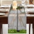 thumbnail image 3 of Retro Brown Door 72 Inch Table Runner, Rustic Vintage Garden Wooden Door Farmhouse Dresser Scarf Cotton & Linen Tablerunner for Dining/Kitchen Island/Holiday Party Décor 13" x 72", 3 of 9