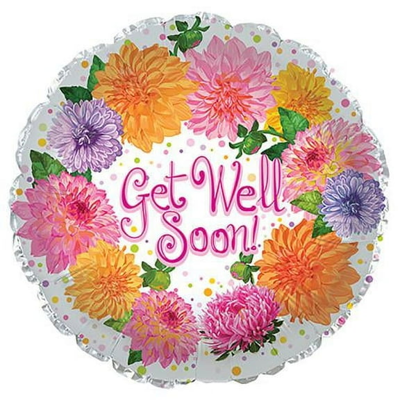 LOONBALLOON Get Well Balloons, 17″ GET WELL SOON CHRYSANTHEMUM