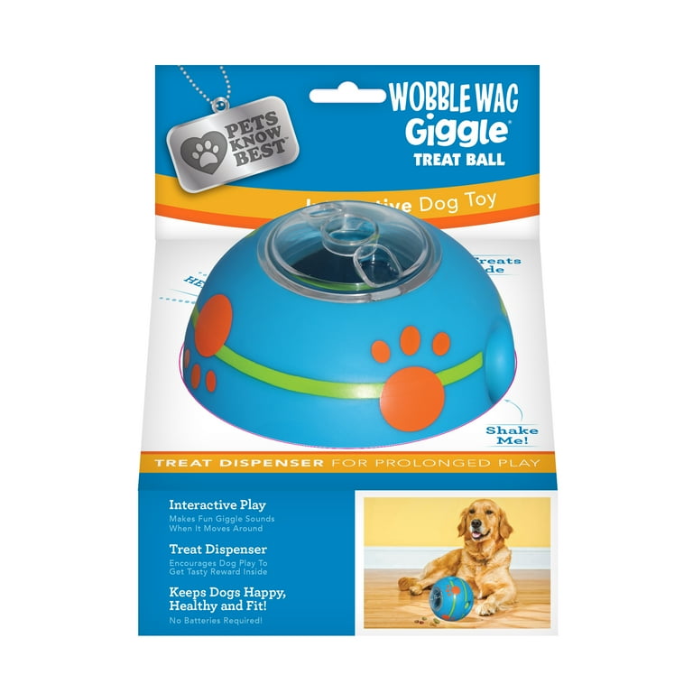 Pets Know Best Wobble Wag Giggle Treat Ball, Interactive Dog Toy