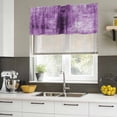 thumbnail image 5 of Purple Valances for Windows, Decorative Rod Pocket Window Valance Curtains, Retro Oil Painting Modern Abstract Art Aesthetics Short Curtain Drapes for Kitchen/Living Room, 2 Panels, 54" W x 18" L, 5 of 8