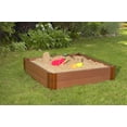 thumbnail image 2 of Frame It All Tool-Free Classic Sienna 4ft. x 4ft. x 11in. Composite Square Sandbox Kit with Collapsible cover - 1" profile, 2 of 14