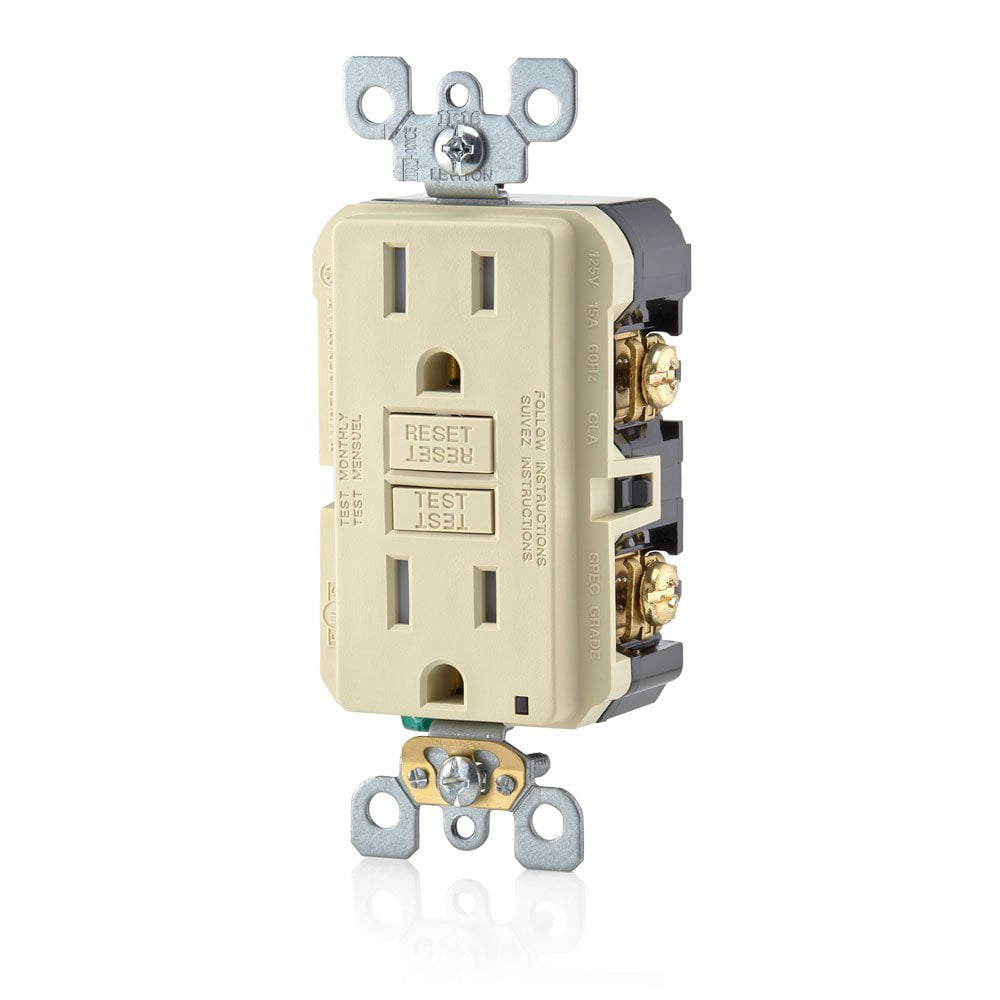 Leviton GFTR1-I Tamper Resistant GFCI Receptacle, 15A, 125V , Ivory
