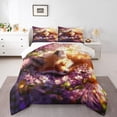 thumbnail image 2 of Erosebridal Gold Fox Comforter Sets Twin Size, Flower Comforters & Duvets, Cartoon Animal Decor, 2pcs, 2 of 7