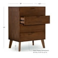 thumbnail image 6 of Linon Reid Mid-Century 4-Drawer Dresser, Medium Brown, 6 of 23