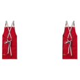thumbnail image 3 of Wosthever Delantales de lona para hombres Delantal de chef multicolor con bolsillos delanteros Suministros para el hogar Cubierta de protección rojo 2Conjunto, 3 of 6