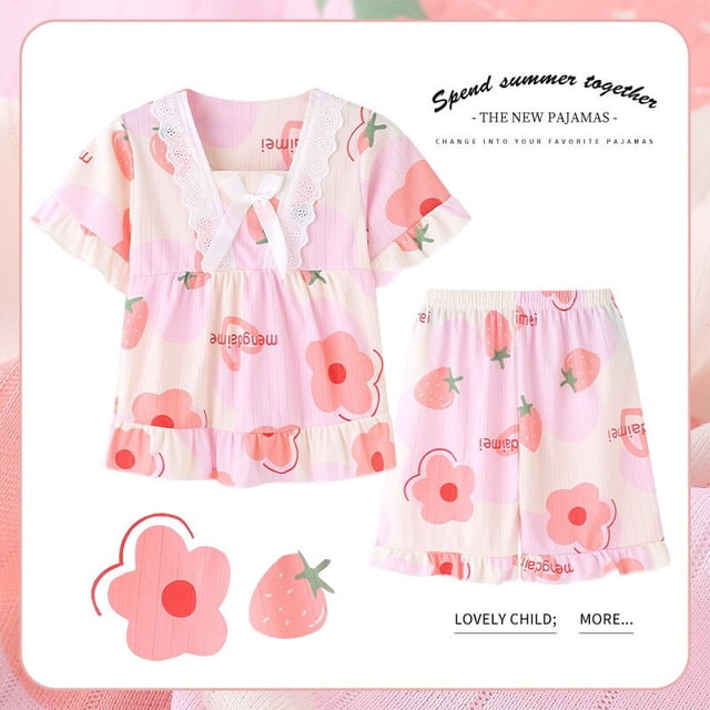 Conjunto de ropa de verano de dibujos animados para niños y niñas, pijama de Pikachu Pokemon, ropa de salón de manga corta qym unisex