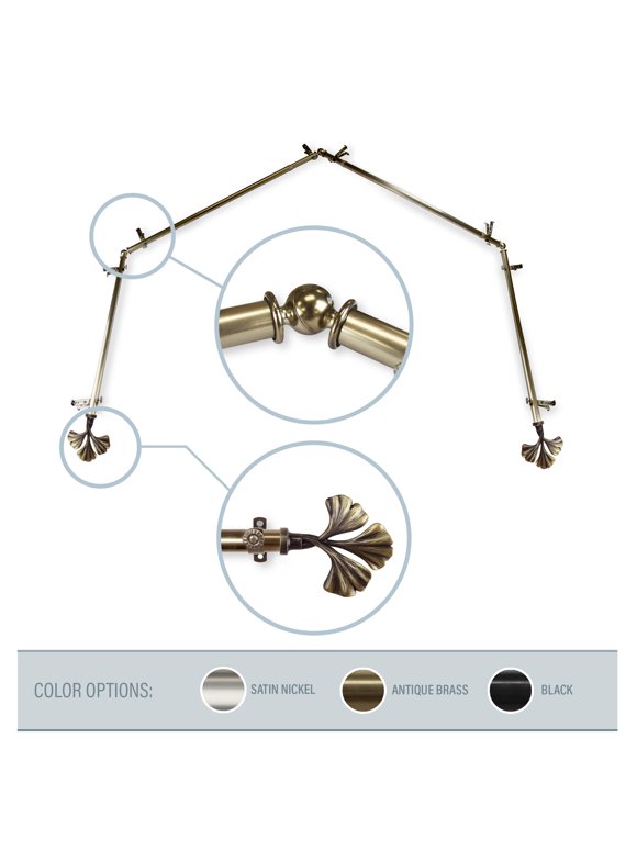 Bay Window Curtain Rods in Curtain Rods