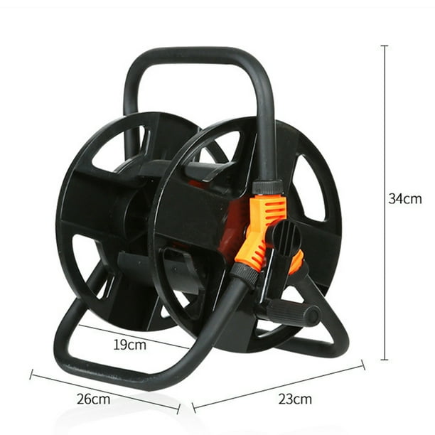 Lubelski Hose Reel Heavy Duty No Tangling Smooth Operation Non-Slip Handle Shatterproof Storage Plastic Space Saving Cord Storage Reel For Backyard