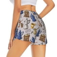 thumbnail image 3 of Goofa Antique Vintage Teapot Coffee Grinder Printed Women 2 in 1 Running Shorts,Quick Dry Athletic Workout Shorts,High Waisted Athletic Shorts with Liner Pockets-XX-Large, 3 of 9
