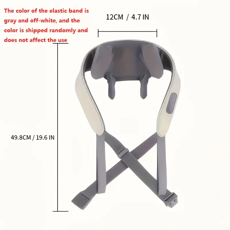 SUWU Portable Electric Neck and Shoulder Massager with Heat, USB Rechargeable Deep Kneading Massage Device for Stress and Muscle Fatigue Relief, Suitable for Back and Neck, 36V Max Voltage, 1500mAh