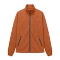thumbnail image 4 of Tqyyweavej Men's Faux Suede Jackets Full Zip Solid Color Stand Collar Jacket Casual Long Sleeve Coat with Zip Pockets, Gifts for Men, 4 of 8