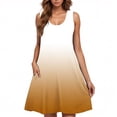thumbnail image 5 of Uaswgudfs Women's Sleeveless Relaxed Flowy Dress - Casual Summer Sundress with Pockets for Resort & Everyday Effortless Style Brown S, 5 of 5