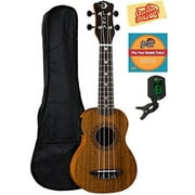 Luna Vintage Mahogany Soprano Acoustic-Electric Ukulele w/ Gig Bag