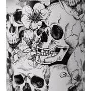 Hydrapeak Nomad 32 Oz Skulls Tumbler Coffee (Gift Set - Coffee Flip Lid, Straw, Straw cleaner)
