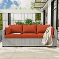 thumbnail image 4 of Pakunoda Outdoor Cushions Replacement, 8 Piece Sectional Cushion Fits 3-Seat, 4” Foam Deep Seat, for Patio Rattan Wicker Replacement Cushion, Liner&Cover, Orange, 4 of 6
