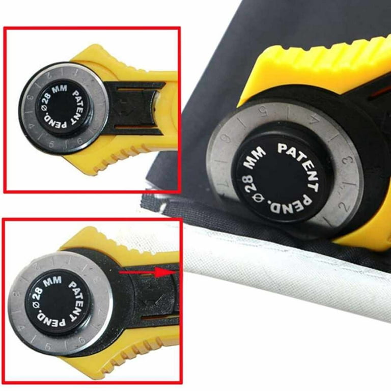 YUZES Electric Rotary Cutter For Fabric,150W Multi-layer Electric Scissors  for Fabric,Carpet,and Cloth,With Replacement Blade,25mm cutting thickness