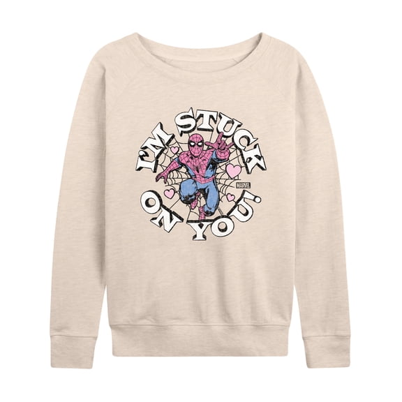 Marvel Spider-Man - Valentine I'm Stuck On You - Women's French Terry Pullover Sweatshirt
