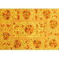 thumbnail image 1 of Ahgly Company Indoor Rectangle Abstract Yellow Modern Area Rugs, 3' x 5', 1 of 4
