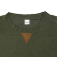 thumbnail image 5 of Mens Casual Corduroy Sweater with Unique Triangular Applique and Round Reinforced Elbow Patches Army Green M, 5 of 7