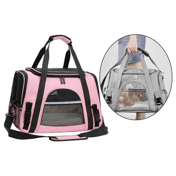 Pet Small Dog Cat Carrier Travel Carrying Cat Carrier Top Bag Comfort Soft  Package Pink - Walmart.ca