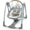 Ingenuity Boutique Collection Deluxe 5-Speed Portable Baby Swing with Battery-Saving Technology - Bella Teddy Swing 'n Go 0-9 Months