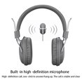 thumbnail image 3 of Seitruly Auriculares inalámbricos compatibles con Bluetooth 5.0 Estéreo FM Compatible con auriculares Auriculares para juegos PU Almohadilla Cables de audio/vídeo Gris claro, 3 of 6