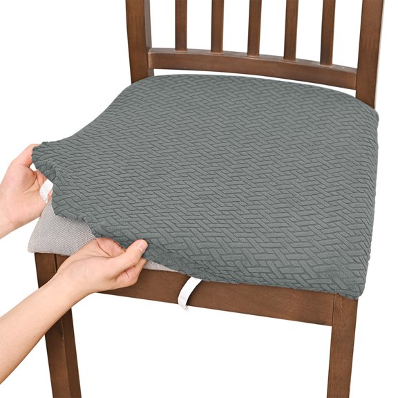 Large Chair Covers for Dining Room, Slipcover for High Back Dining Chair, Soft Stripeds Grids Stretch Washable Removable