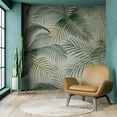 thumbnail image 4 of Idea4wall 4pcs Soft Palm Leaves Gentle Green Botanical Wall Murals, Removable Self-Adhesive Stick Wallpaper Large Wall Stickers for Home Decorative, 96"x120", 4 of 5