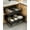 Black, variant on PETGLE 2 Pack Pull Out Cabinet Organizer, Expandable Drawer Organizer with Adjustable Width 12.4"-19.5", Adhesive No Drill Under Cabinet Shelves for Home Kitchen Pantry with Silent Slides