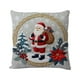 thumbnail image 2 of xihome Funda de cojn cuadrada de lino con forma de muñeco de nieve navideño de 45x45 cm. Decoracin festiva para el hogar., 2 of 6