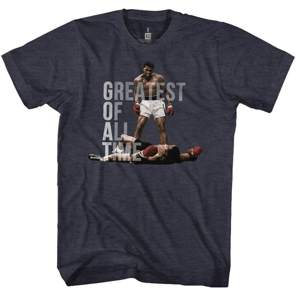 Muhammad Ali Goat Navy Heather Adult T-Shirt 5Xl