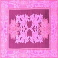 thumbnail image 1 of Ahgly Company Indoor Square Abstract Pink Modern Area Rugs, 7' Square, 1 of 4