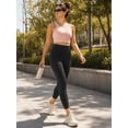 thumbnail image 6 of Yoga Leggings for Women Elastic Waist Butt Lifting Gym Yoga Pants Ultra Soft Basic Workout Pants, 6 of 8