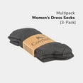 thumbnail image 2 of COSYFEEL Women's Bamboo Dress Socks Crew Soft Thin Seamless Toe, 3 Pairs, 2 of 7