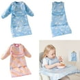 thumbnail image 2 of Baby Dining Chair Robe Water Proofing Saliva Towel Burp Cloth Newborns Feeding Apron Sleeveless/Long Sleeve Coveralls Bib, 2 of 8