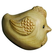 Carved Chick Shaped Decor Delicate Wood Craft Adornment Carved Craft Decor