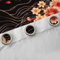 thumbnail image 4 of Homewish Japanese Ukiyoe Fish Black Out Curtains,Retro Rustic Flower Curtains Pack of 2 (42x63 Each),Sea Waves Pattern Bedroom Curtains For Adult,Ultra Soft Home Decor, 4 of 6