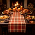 thumbnail image 4 of Fall Plaid Table Runner for Thanksgiving Holiday Dining Table Decoration, Washable Polyester Table Runner for Kitchen and Dining Room, 4 of 6
