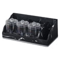 thumbnail image 3 of Organizador de baño con cinco compartimentos para cepillos de dientes y orificios de drenaje, duradero. Negro, 3 of 9