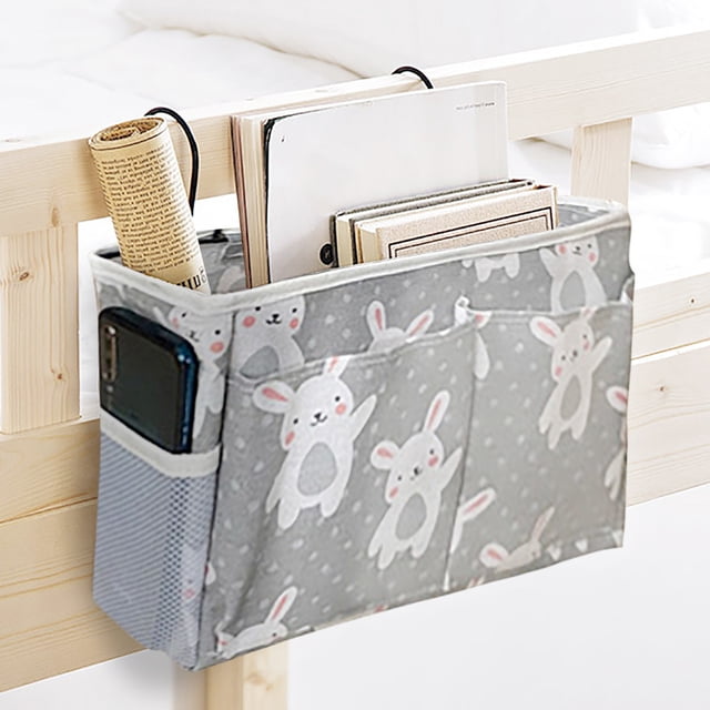 Birdeem Easter Bunny Bedside Pocket Small Tool Storage Rack Book Bed Sorter Sofa Hanging Bag