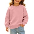 thumbnail image 2 of Tranfacy Kids Girls 0 to 4 Years Fall Hoodless Sweatshirts Solid Raglan Sleeve Long Sleeve Round Neck Casual Pullover Tops, 2 of 5